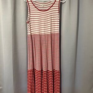 Max Studio orange and White Striped dress